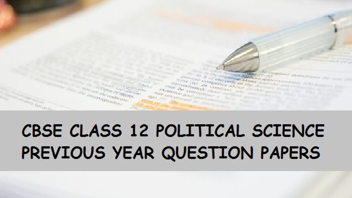 CBSE Class 12 Political Science Papers